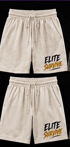 Elite Survive Shorts — Stone