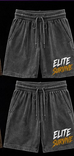 Elite Survive Shorts — Stone Gray